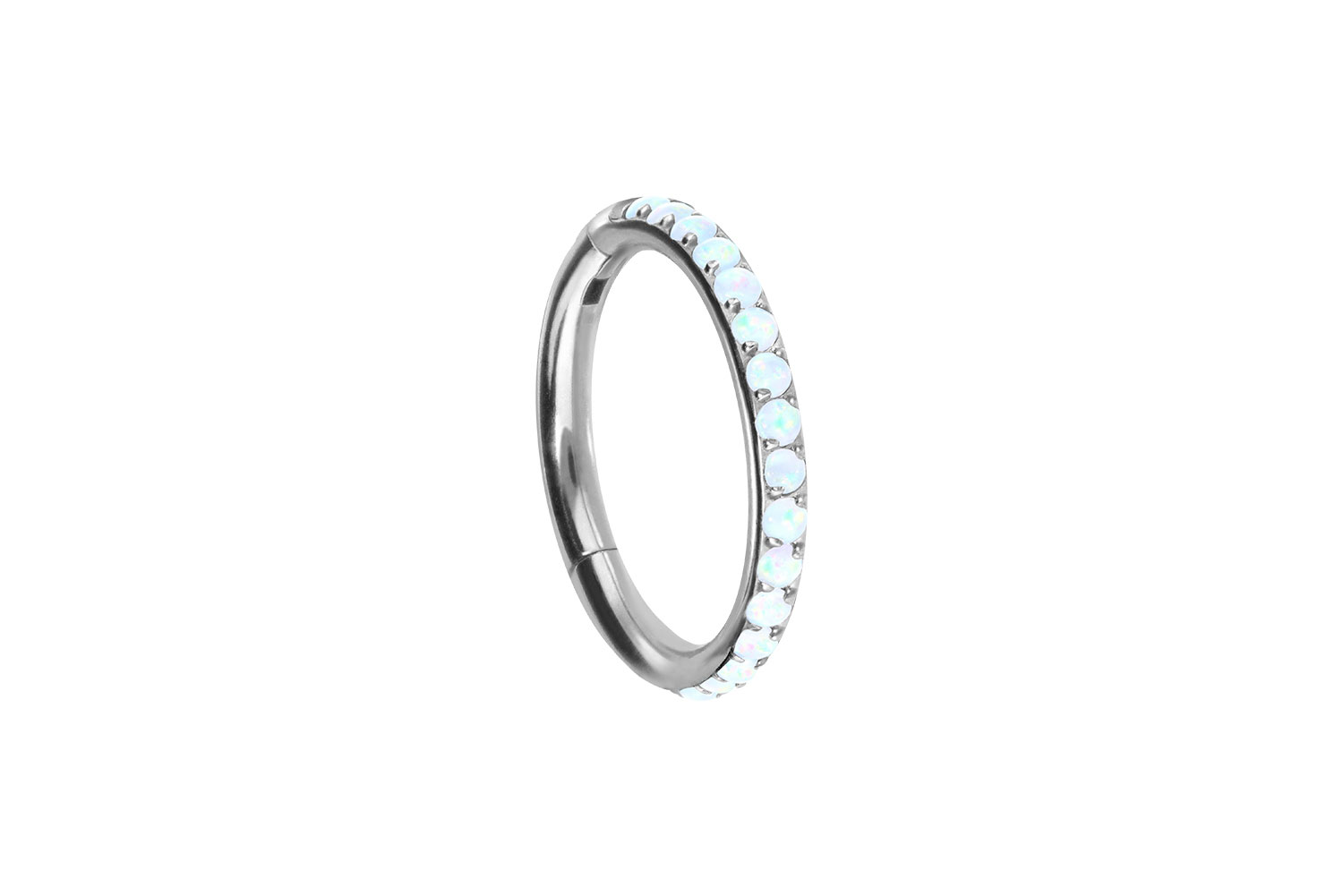 Titan Segmentring Clicker Piercing SYNTHETISCHE OPALE